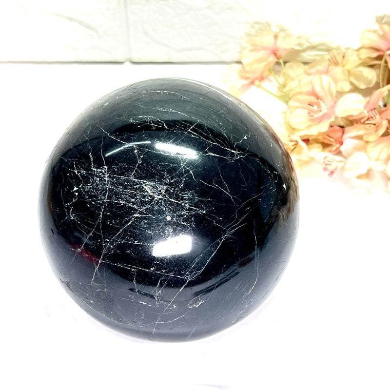 Black Tourmaline Sphere (Protection & Grounding)