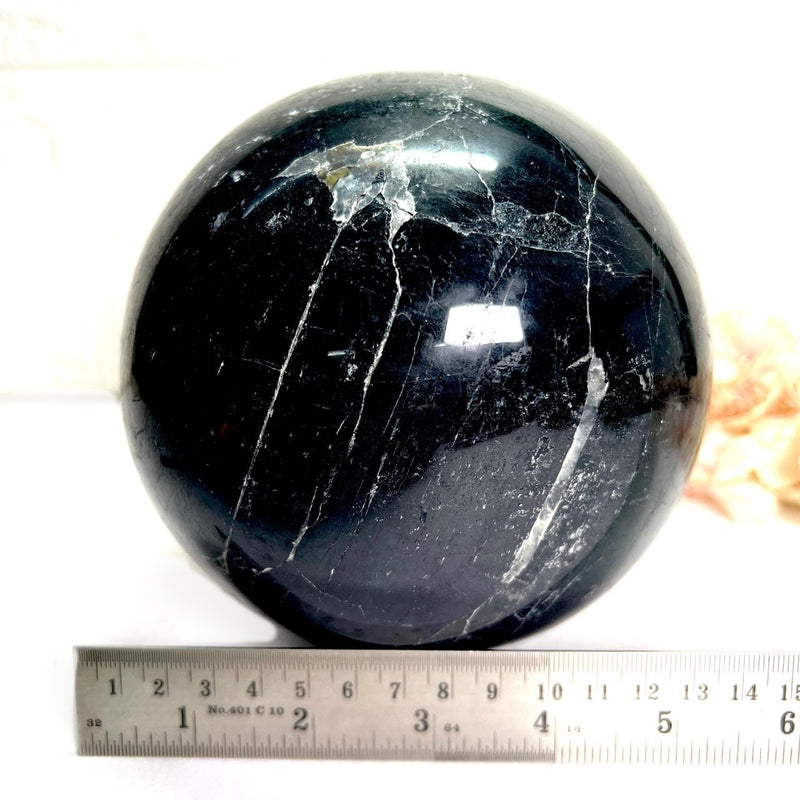 Black Tourmaline Sphere (Protection & Grounding)