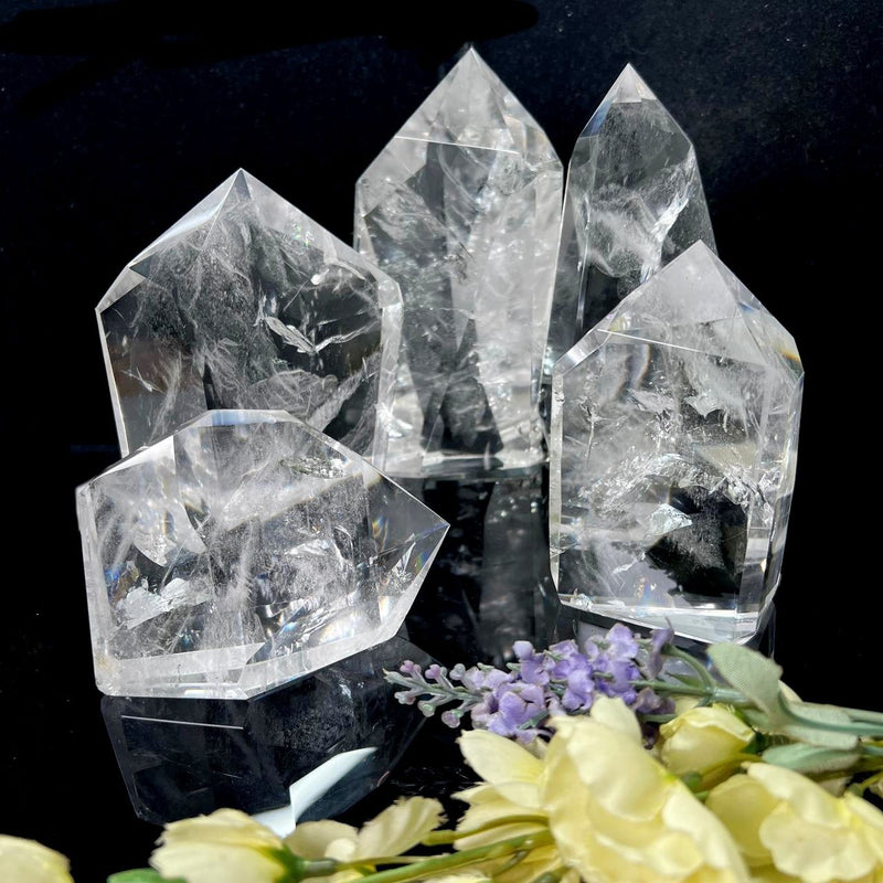 Large Clear Quartz Free Form Towers (India)