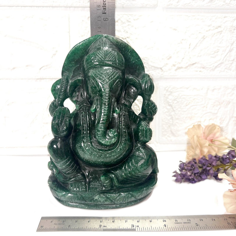 Large Ganeshas in Green Aventurine (Abundance)