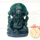 Large Ganeshas in Green Aventurine (Abundance)