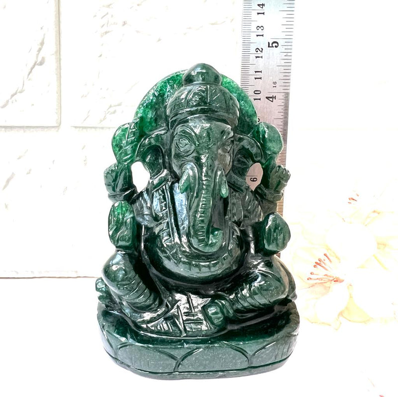 Large Ganeshas in Green Aventurine (Abundance)