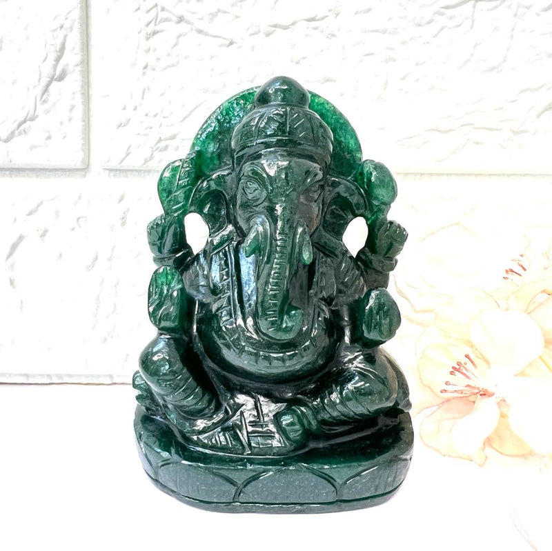 Large Ganeshas in Green Aventurine (Abundance)