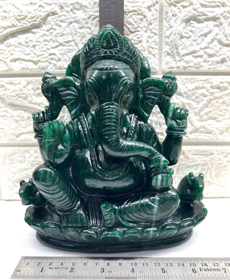 Large Ganeshas in Green Aventurine (Abundance)