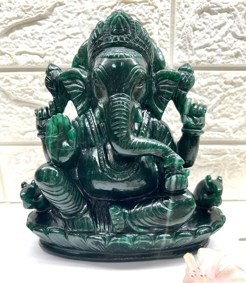 Large Ganeshas in Green Aventurine (Abundance)