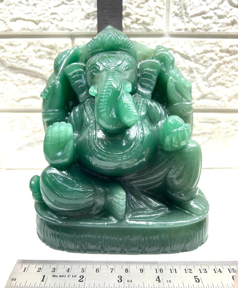 Large Ganeshas in Green Aventurine (Abundance)