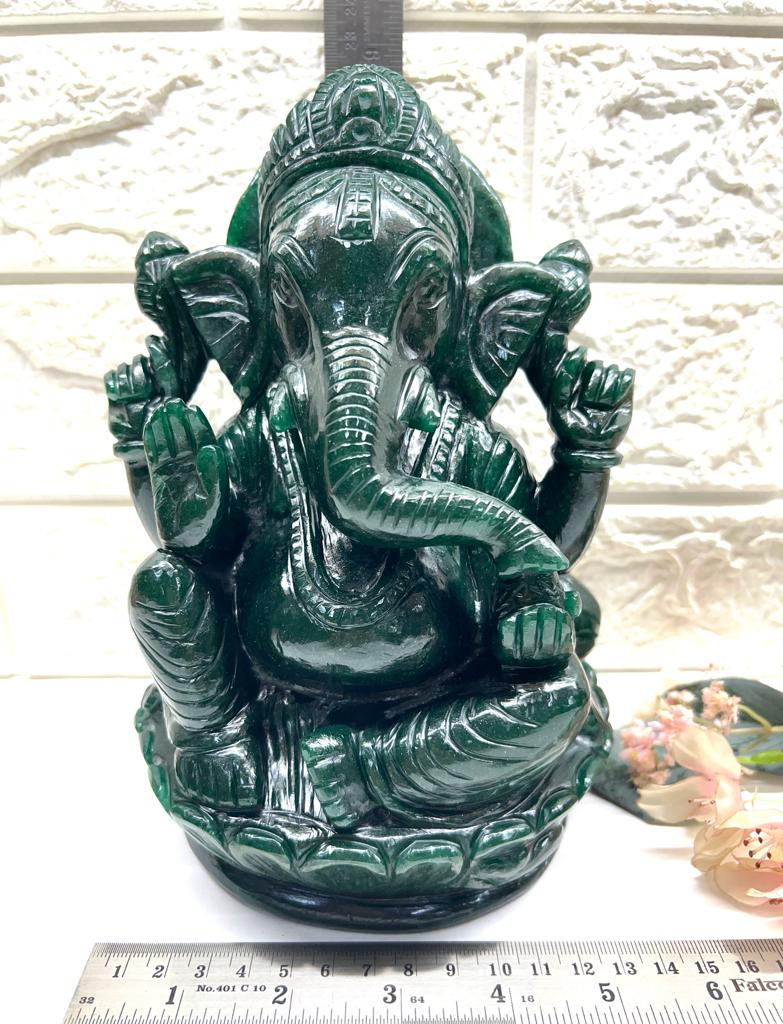 Large Ganeshas in Green Aventurine (Abundance)