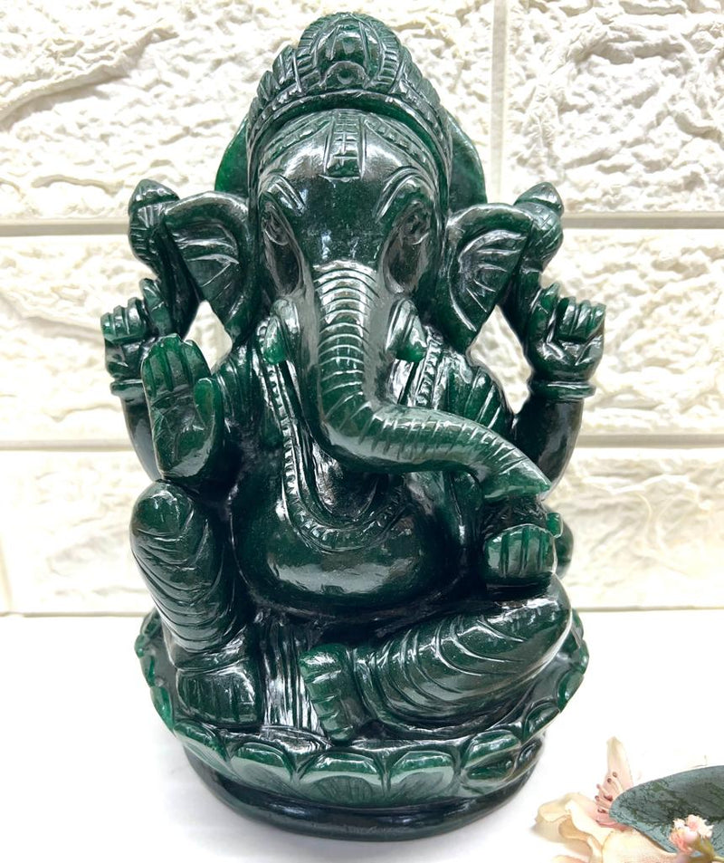 Large Ganeshas in Green Aventurine (Abundance)