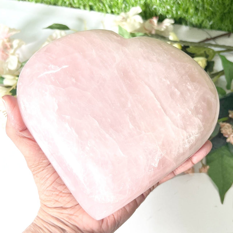 Large Rose Quartz Hearts (Attract Love)