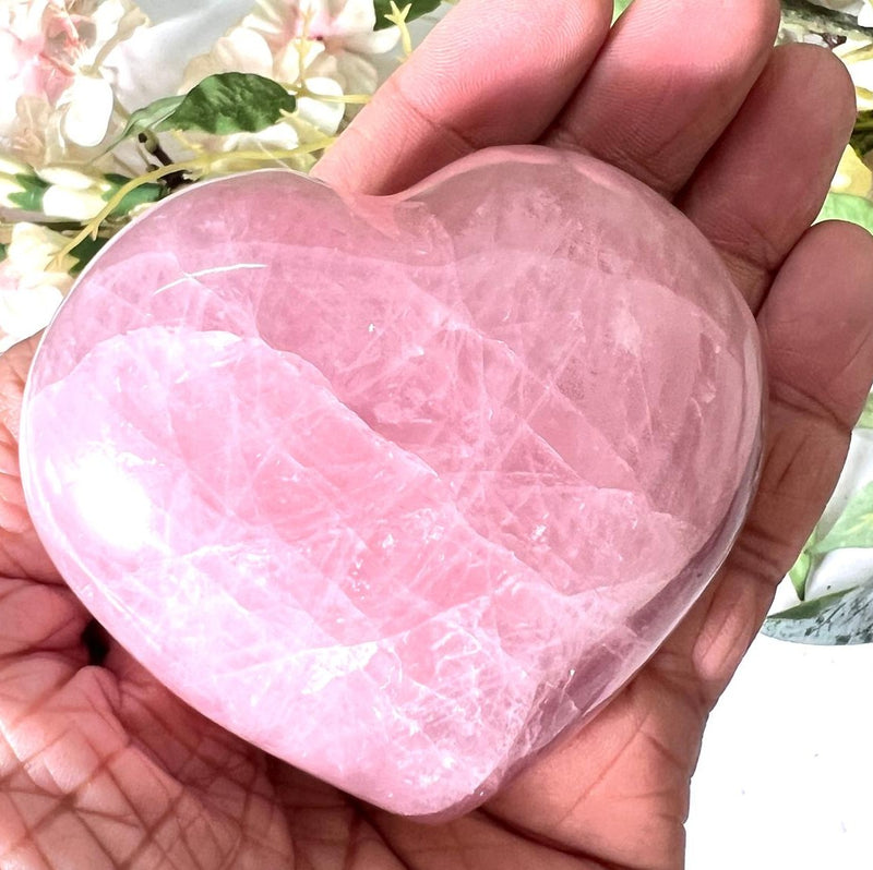 Large Rose Quartz Hearts (Attract Love)