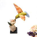 Crystal Hummingbirds and Flower from Peru