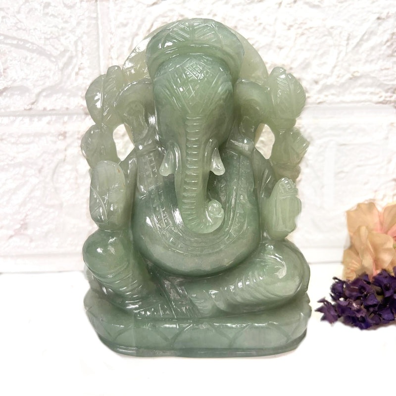 Large Ganeshas in Green Aventurine (Abundance)