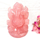 Large Ganeshas in Rose Quartz