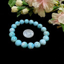 Larimar Round Bead Bracelet