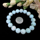 Larimar Round Bead Bracelet