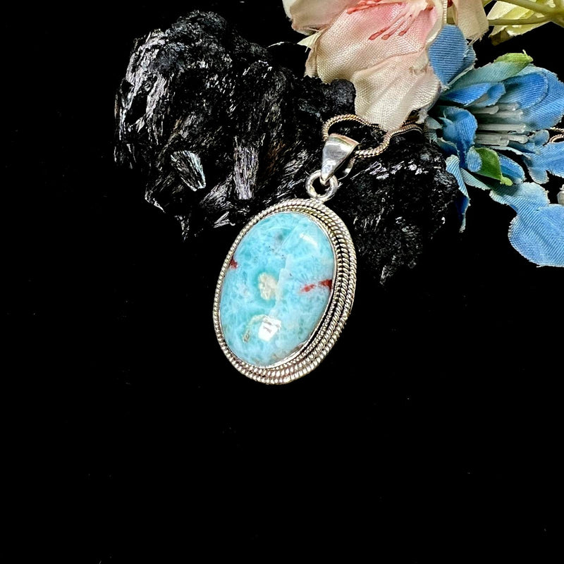 Larimar Silver Pendant Premium Collection (Atlantis Stone)