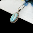Larimar Silver Pendant Premium Collection (Atlantis Stone)
