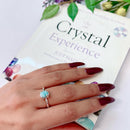 Larimar Adjustable Rings in Silver