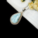 Larimar Silver Pendant Premium Collection (Atlantis Stone)