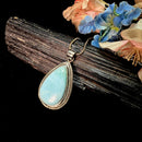 Larimar Silver Pendant Premium Collection (Atlantis Stone)