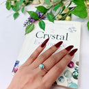 Larimar Adjustable Rings in Silver