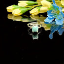 Larimar Adjustable Rings in Silver