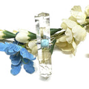 Larimar Adjustable Rings in Silver