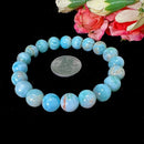 Larimar Round Bead Bracelet