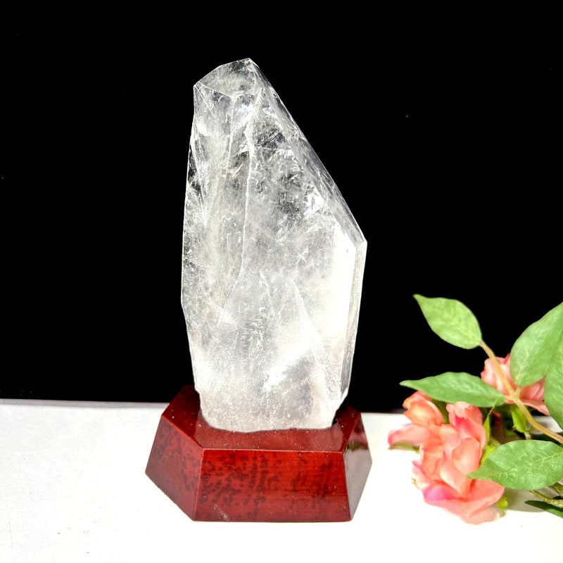 Large Lemurian Clear Quartz on Stand (Master Healers)