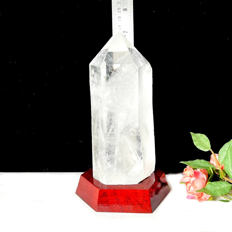 Large Lemurian Clear Quartz on Stand (Master Healers)