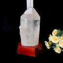Large Lemurian Clear Quartz on Stand (Master Healers)