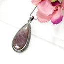 Lepidolite Premium Pendant in Silver