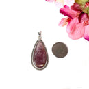 Lepidolite Premium Pendant in Silver