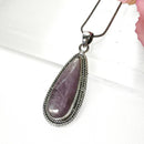 Lepidolite Premium Pendant in Silver