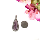 Lepidolite Premium Pendant in Silver