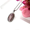 Lepidolite Premium Pendant in Silver