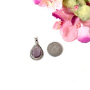Lepidolite Premium Pendant in Silver