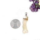 Libyan Desert Glass Rough Cap Pendant in Silver (Joy)