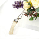 Libyan Desert Glass Rough Cap Pendant in Silver (Joy)