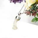 Libyan Desert Glass Rough Cap Pendant in Silver (Joy)