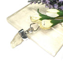 Libyan Desert Glass Rough Cap Pendant in Silver (Joy)