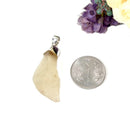 Libyan Desert Glass Rough Cap Pendant in Silver (Joy)