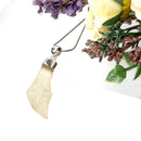 Libyan Desert Glass Rough Cap Pendant in Silver (Joy)