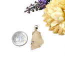 Libyan Desert Glass Pendant in Silver (Joy)