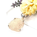 Libyan Desert Glass Pendant in Silver (Joy)