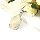 Libyan Desert Glass Pendant in Silver (Joy)
