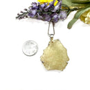 Libyan Desert Glass Pendant in Silver (Joy)