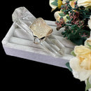 Rough Libyan Desert Glass Rings in Silver