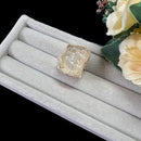 Rough Libyan Desert Glass Rings in Silver