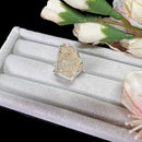 Rough Libyan Desert Glass Rings in Silver